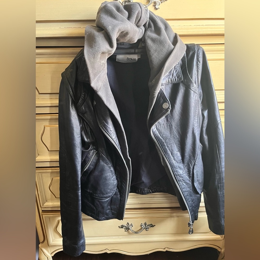 Doma genuine leather Black bomber